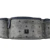MCM Women's Large Visetos Phantom Grey Triple Pocket Sling Belt Bag
