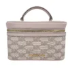 Michael Kors Women's Jet Set Medium Powder Blush Jacquard Canvas Zip Trunk Crossbody Bag