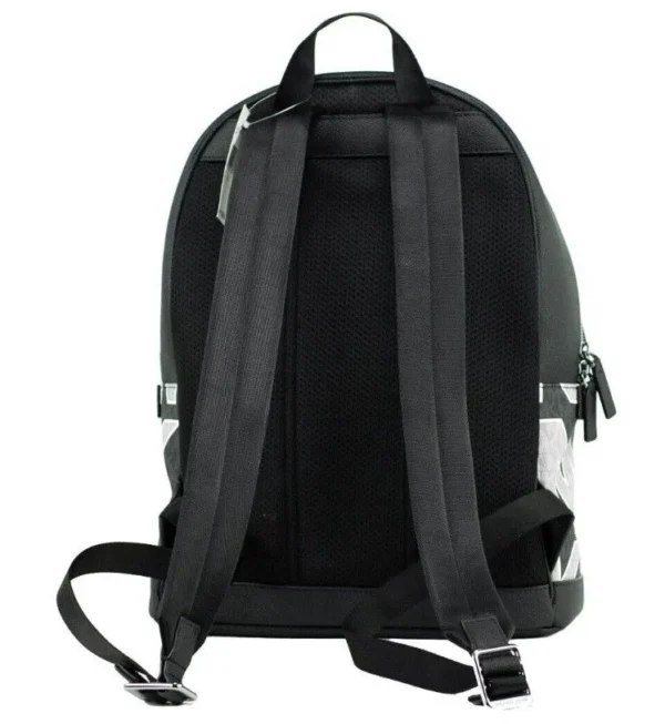Michael Kors Women's Cooper Black Signature PVC Graphic Logo Backpack Bookbag Bag