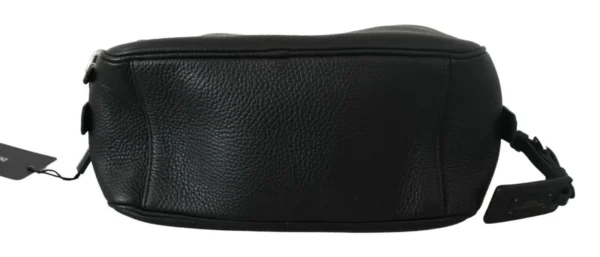 Dolce & Gabbana Women's Sleek Black Leather Wristlet Clutch Bag