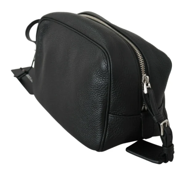 Dolce & Gabbana Women's Sleek Black Leather Wristlet Clutch Bag