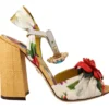 Dolce & Gabbana Women's Multicolor Crystal Embellished Heel Sandals