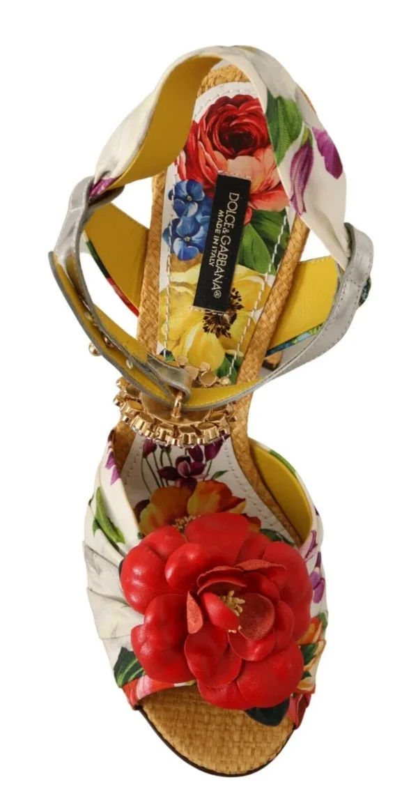 Dolce & Gabbana Women's Multicolor Crystal Embellished Heel Sandals
