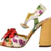 Dolce & Gabbana Women's Multicolor Crystal Embellished Heel Sandals