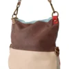 EBARRITO Women's Chic Multicolor Leather Tote with Gold Accents