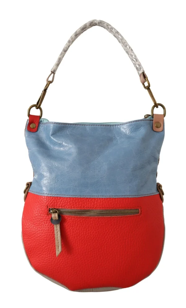 EBARRITO Women's Chic Multicolor Leather Tote with Gold Accents