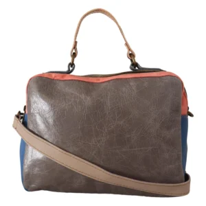COACH Women's Jordyn Varsity Stripe Indigo Crossgrain Leather Backpack Bookbag