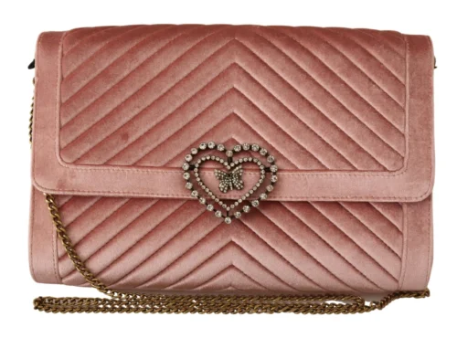 Twinset Women's Elegant Crystal Embellished Leather Crossbody