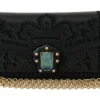 Dolce & Gabbana Women's Elegant Black Leather Shoulder Messenger Bag