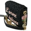 Dolce & Gabbana Women's Chic Black MILLENNIALS Embroidered Purse