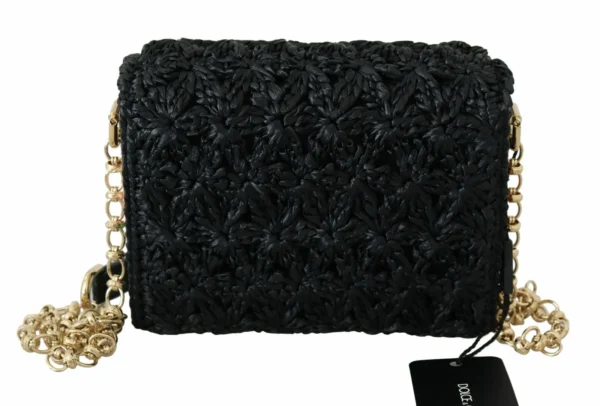 Dolce & Gabbana Women's Chic Black MILLENNIALS Embroidered Purse
