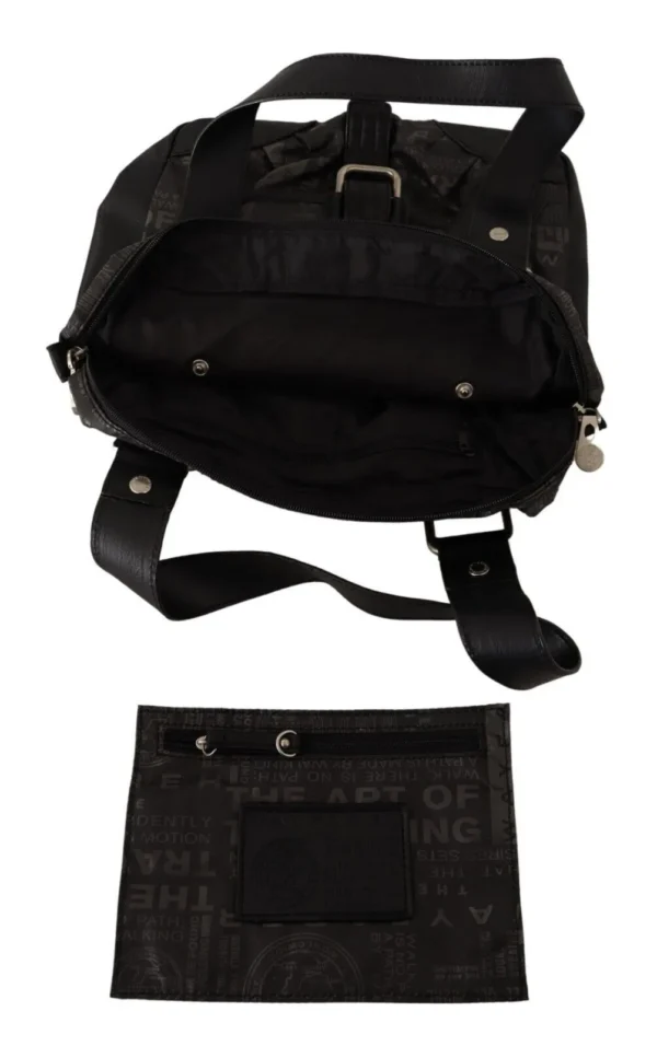 WAYFARER Women's Chic Black and Gray Fabric Shoulder Handbag