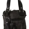 WAYFARER Women's Chic Black and Gray Fabric Shoulder Handbag