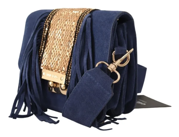 MIA Women's Chic Suede Shoulder Handbag with Gold Applique