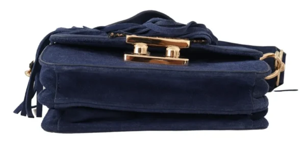 MIA Women's Chic Suede Shoulder Handbag with Gold Applique