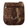 WAYFARER Women's Chic Brown Fabric Crossbody Bag