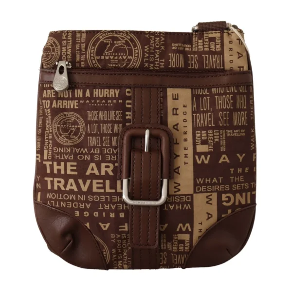 WAYFARER Women's Chic Brown Fabric Crossbody Bag