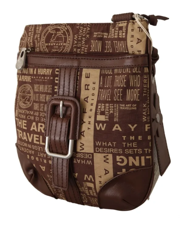 WAYFARER Women's Chic Brown Fabric Crossbody Bag