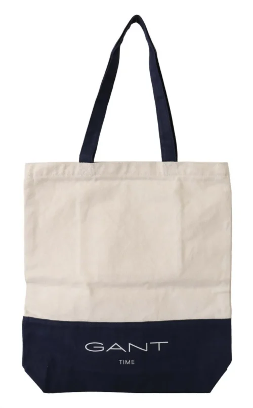 Gant Women's Chic Blue & White Canvas Tote Bag