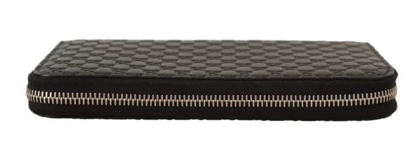 Gucci Women's Elegant Black Leather Zip-Around Wallet