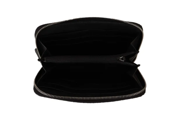 Gucci Women's Elegant Black Leather Zip-Around Wallet