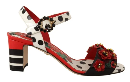 Dolce & Gabbana Women's Multicolor Floral Crystal-Embellished Heels
