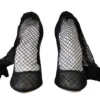 Dolce & Gabbana Women's Elegant Netted Sock Pumps in Timeless Black