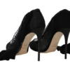 Dolce & Gabbana Women's Elegant Netted Sock Pumps in Timeless Black