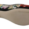 Dolce & Gabbana Women's Elegant Floral Slingback Heels with Crystal Embellishments