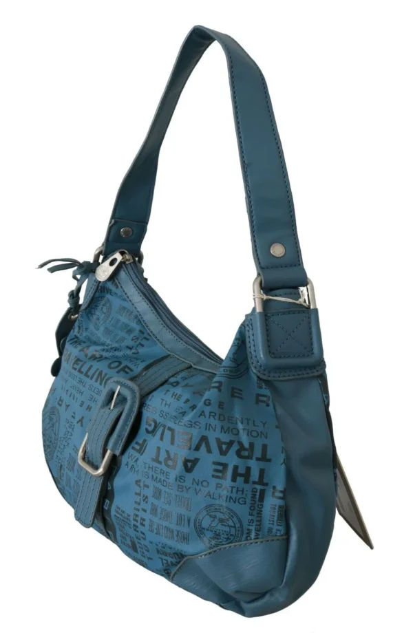 WAYFARER Women's Chic Blue Fabric Shoulder Bag - Perfect for Everyday Elegance