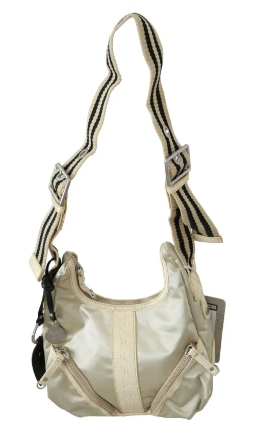 WAYFARER Women's Chic White Fabric Shoulder Bag - Perfect for Any Occasion