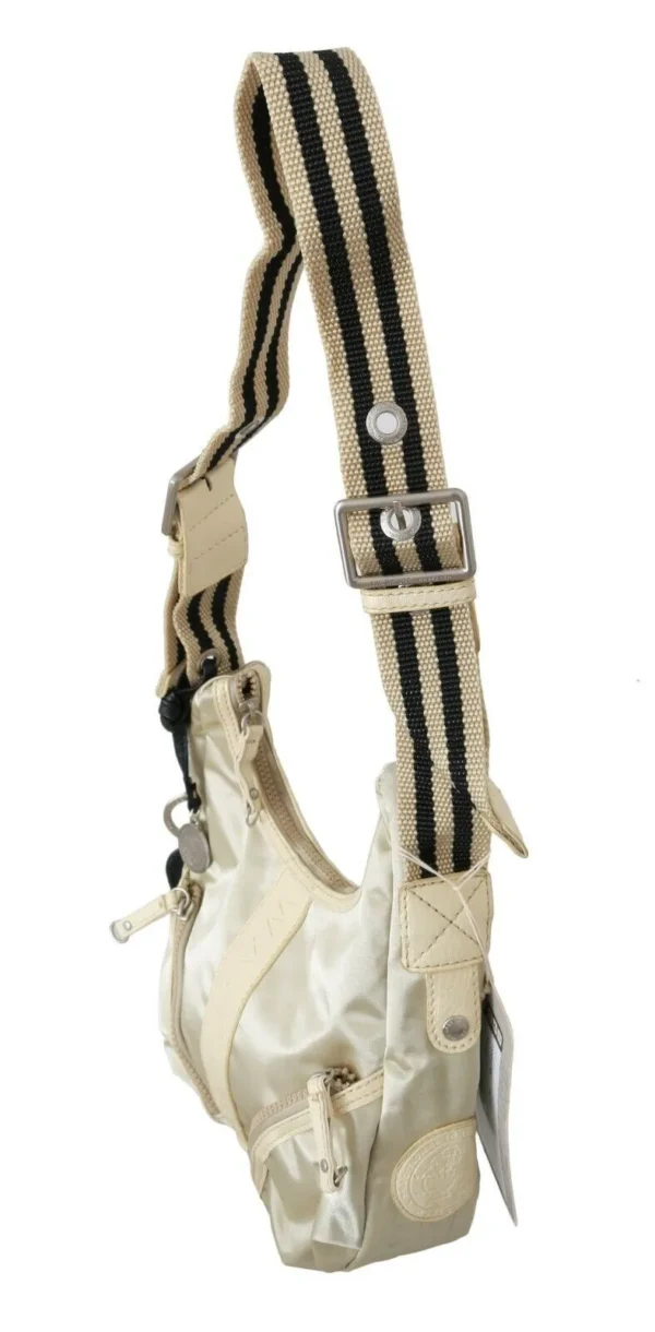 WAYFARER Women's Chic White Fabric Shoulder Bag - Perfect for Any Occasion