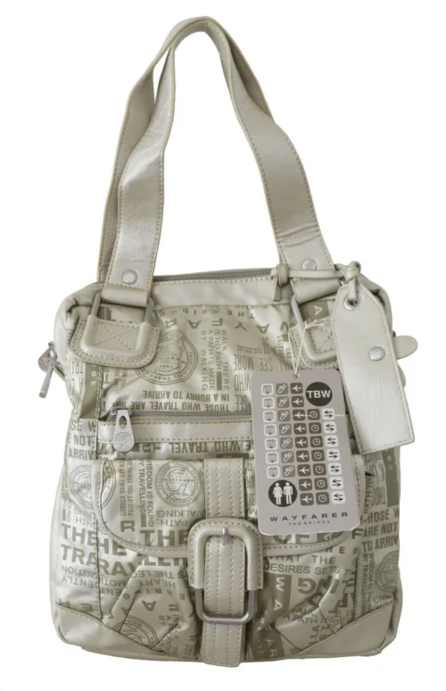 WAYFARER Women's Chic White Fabric Shoulder Bag