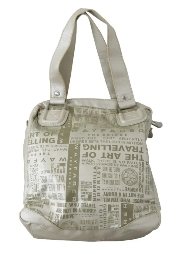 WAYFARER Women's Chic White Fabric Shoulder Bag