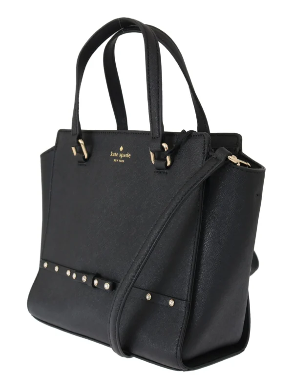Kate Spade Women's Elegant Black Leather Small Hadlee Shoulder Bag