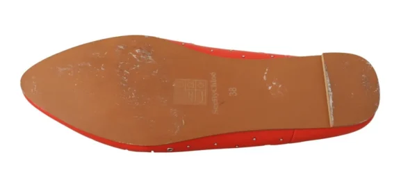 Chloé Women's Elegant Orange Leather Flat Shoes