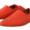 Chloé Women's Elegant Orange Leather Flat Shoes
