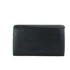 Tory Burch Women's Thea Small Black Pebble Leather Flat Wallet Crossbody Handbag