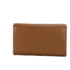 Tory Burch Women's Thea Small Moose Pebble Leather Flat Wallet Crossbody Handbag Brown