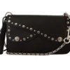 Dolce & Gabbana Women's Elegant Black Leather Shoulder Bag with Silver Detailing