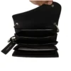 Dolce & Gabbana Women's Elegant Black Leather Shoulder Bag with Silver Detailing