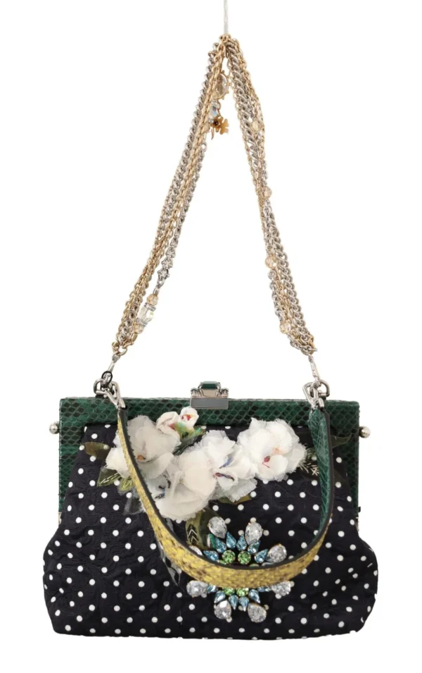 Dolce & Gabbana Women's Elegant Floral & Polka Dot Evening Clutch