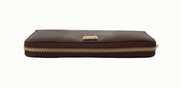 Dolce & Gabbana Women's Elegant Bordeaux Leather Continental Wallet