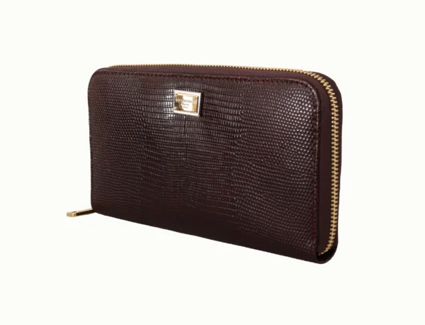 Dolce & Gabbana Women's Elegant Bordeaux Leather Continental Wallet