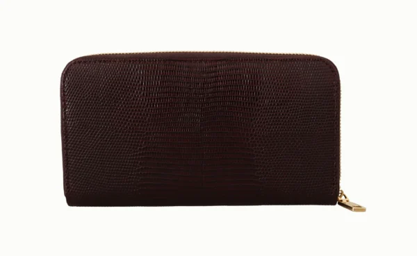 Dolce & Gabbana Women's Elegant Bordeaux Leather Continental Wallet