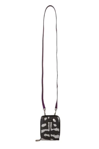 Dolce & Gabbana Women's Elegant Purple Leather Bifold Wallet with Strap