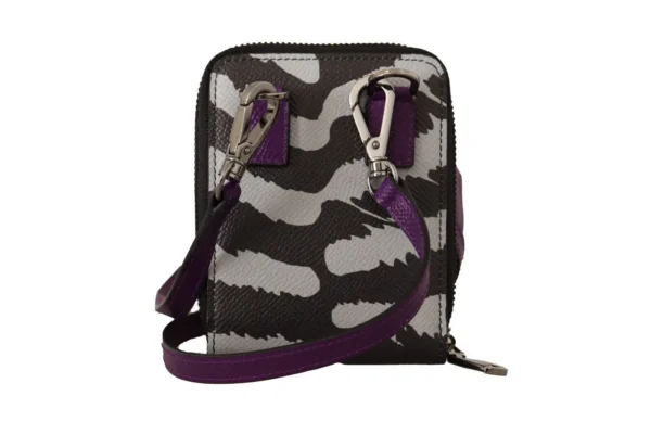 Dolce & Gabbana Women's Elegant Purple Leather Bifold Wallet with Strap