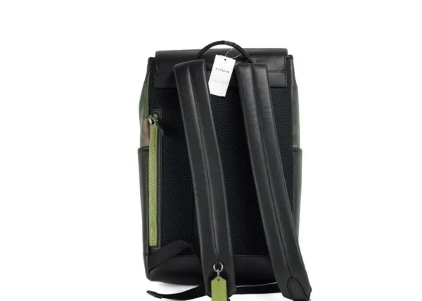 COACH Women's Large Signature Camo Print Coated Canvas Track Backpack Bookbag
