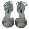 Dolce & Gabbana Women's Elegant Blue Mesh Ankle Strap Sandals
