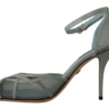 Dolce & Gabbana Women's Elegant Blue Mesh Ankle Strap Sandals